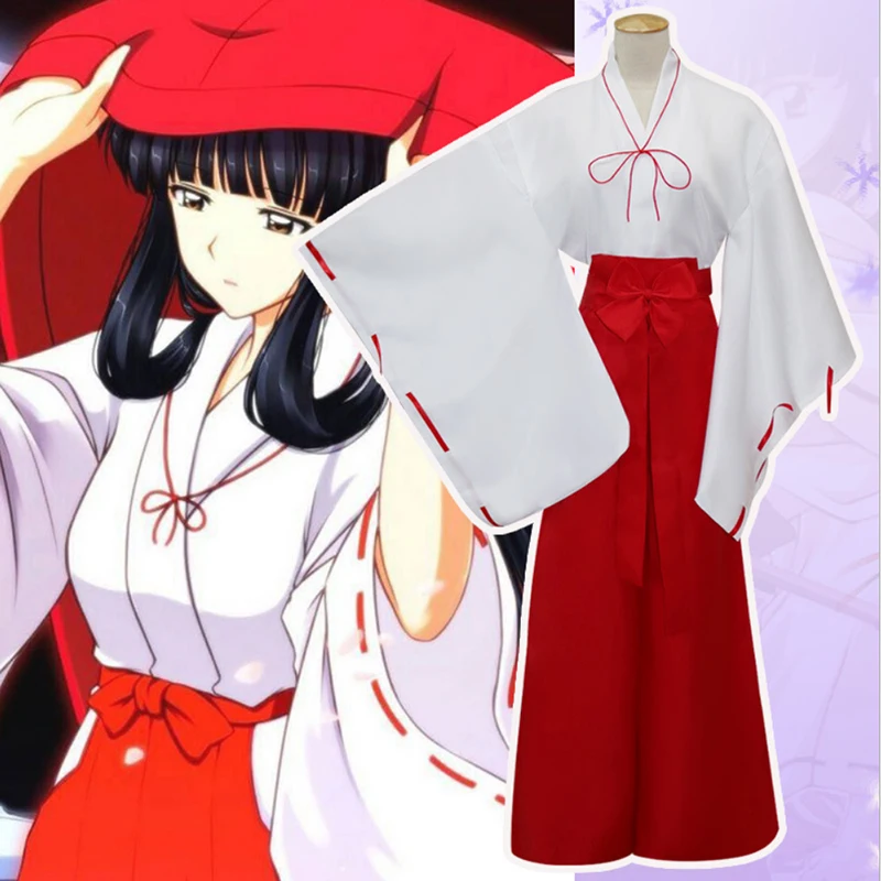 

Anime InuYasha Cosplay Costumes Kikyou Cosplay Costume Witch Uniform Halloween Carnival Party Women Miko Sama Cosplay Costume