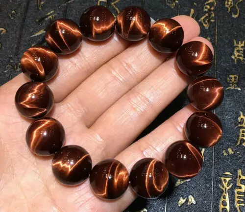 Natural Red Tiger Eye Round Beads Bracelet Gemstone Brazil Women Men 14mm 16mm 18mm Strong Cat Eye Crystal Drop Shipping AAAAA