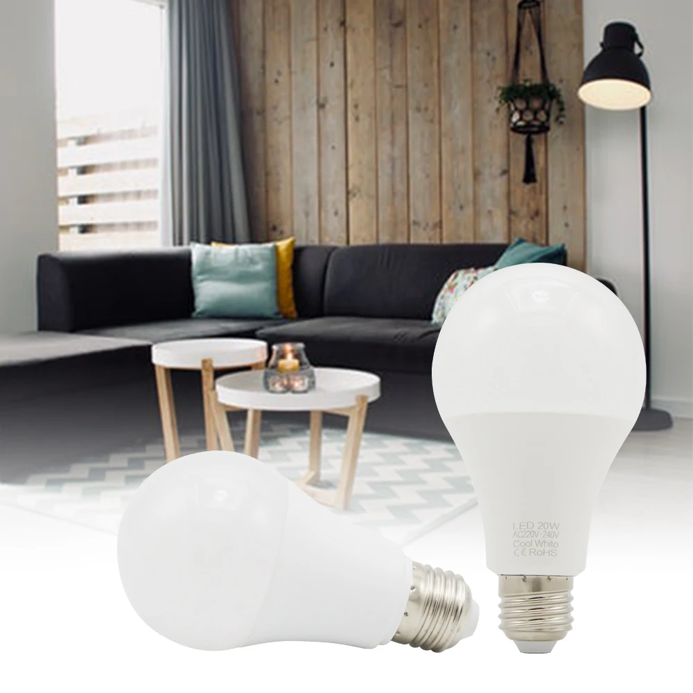 Lâmpada de led e27, 3w, 6w, 9w, 12w, 15w, 18w, 20w, lâmpada bolha de 220v para sala de estar, quarto, sala de jantar, leitura, bulbo branco