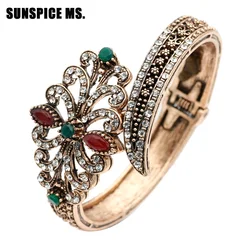 Dropshipping Trendy Love Bangle Bracelets For Women Indian Jewelry Antique Bronze Turkish Snap Design Cuff Valentines Day Gift