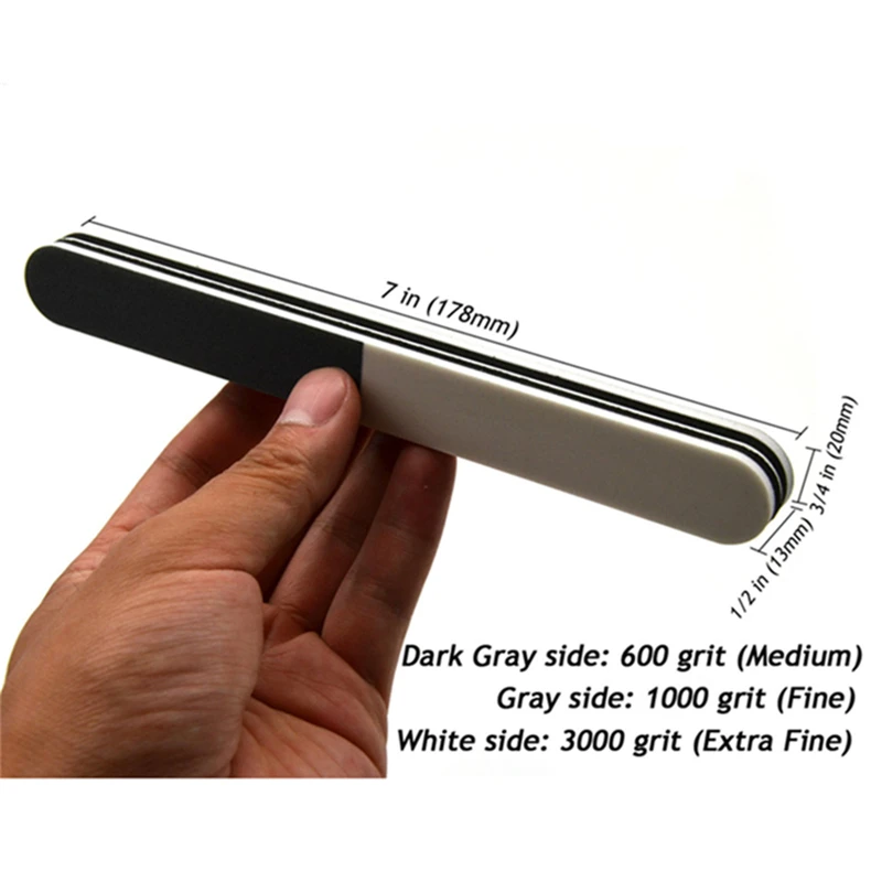 POLIWELL 2 CHIẾC Xốp Móng Tập Tin Bằng Tay Đánh Bóng Khối 2 Bên 600 1000 3000 Nhám Nhám Khối Móng Tay Đệm Làm Đẹp dụng cụ TỰ LÀM