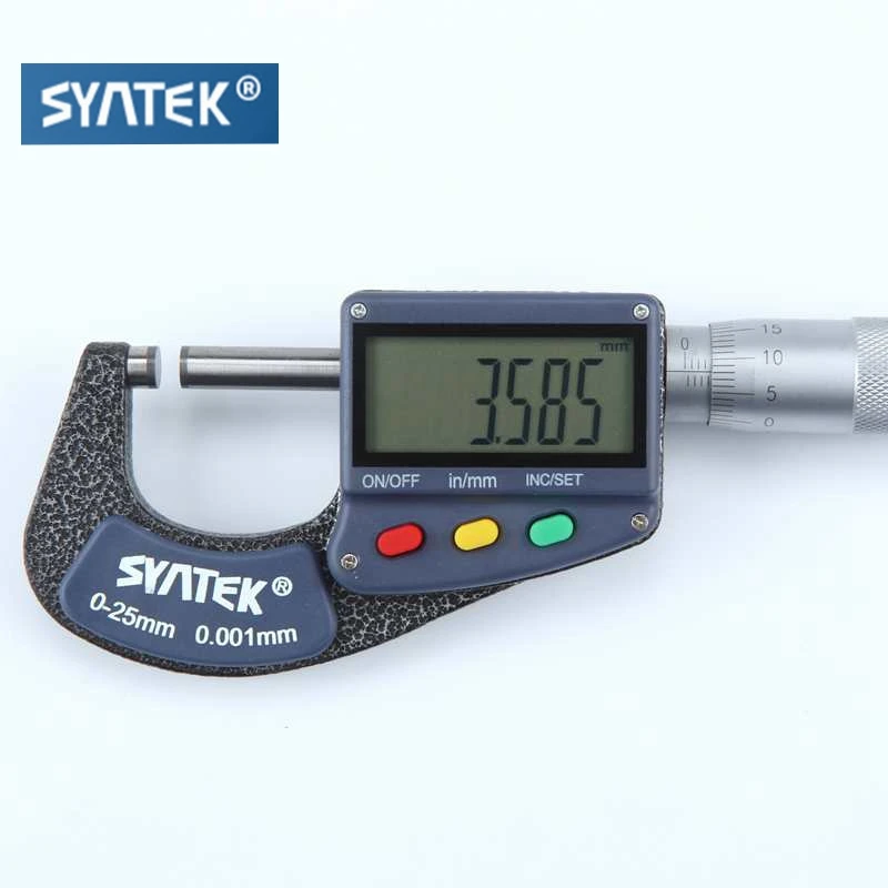 0.001mm Large LCD Display Micrometer 0-25mm Electronic Digital Outside Micrometers Inch Micrometro Thickness Gauge Meter Tools