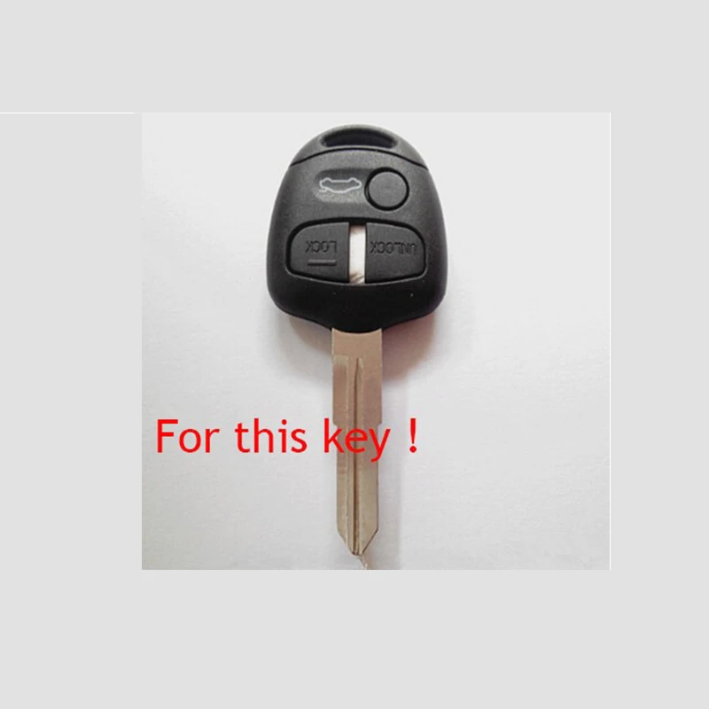 ZAD silicone car key fob cover case set skin protector for Mitsubishi ASX Outlander Lancer EX Galant Pajero 3 buttons remote Key