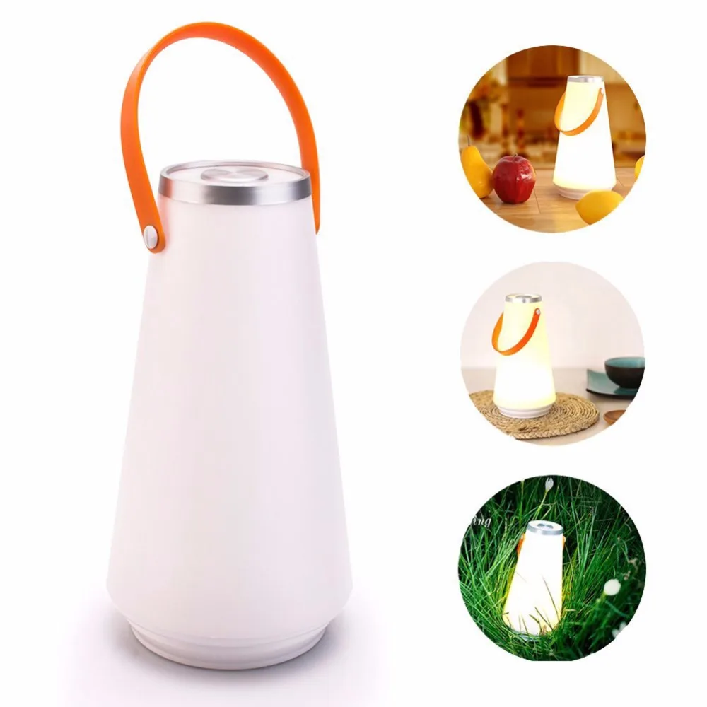 Wireless Portable Lantern Dimmable Night Light Rechargeable Lamp Touch Sensor Control Outdoor Camping With Micro USB Charger