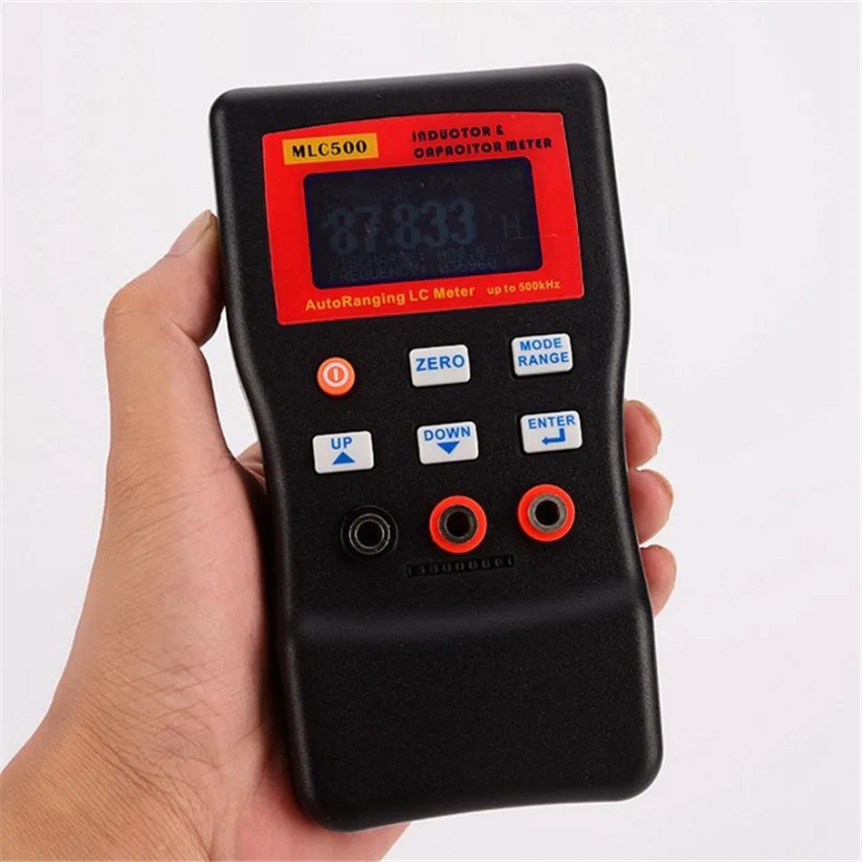 

Professional LCD Digital LC Meter 500kHz LC/RC Capacitance Inductance Meter 100H 100mF 1% Digital Bridge With SMD Clip