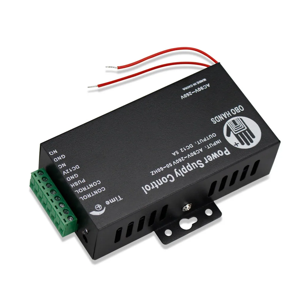 Interruptor de fuente de alimentación de Control de acceso OBO HANDS 12VDC, 3A/5A, retardo de tiempo, entrada de AC90V-260V ajustable, salida NO/NC