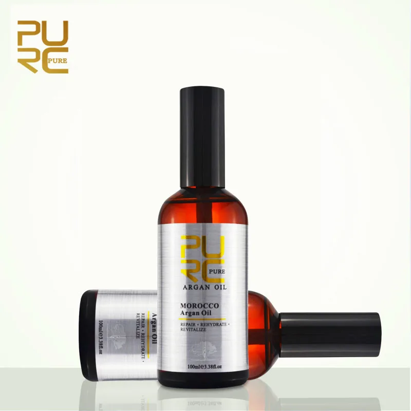 

PURC Morocco Argan Oil Repair Damaged Hair for Moisture Smooth Hair Growth Essential Oil 2 Pcs One Lot Best Hair Care 200ml