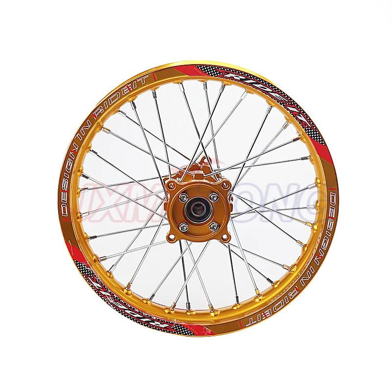 Gold 15mm Front 1.60-17 Rear 1.85-14 inch Alloy Wheel Rim with CNC Hub For KAYO HR-160cc TY150CC Dirt Pit bike 14/17 inch wheel