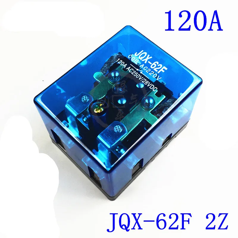 12VDC 24VDC 110VAC 220VAC 120A DPDT Power Electromagnetic Relay Motor Control Screw Mount JQX-62F-2Z 2NO 2NC