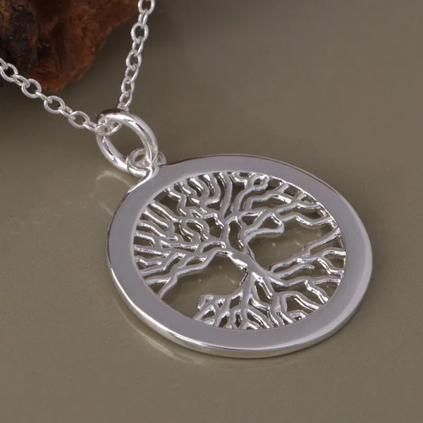 wholesale High quality silver plated Fashion jewelry chains necklace pendant WN-1154