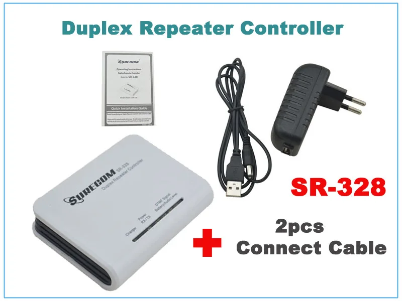 

Surecom SR-328 Radio Duplex Repeater Controller with 2pcs Radio Connect Cables (Cable for options) surecom repeater