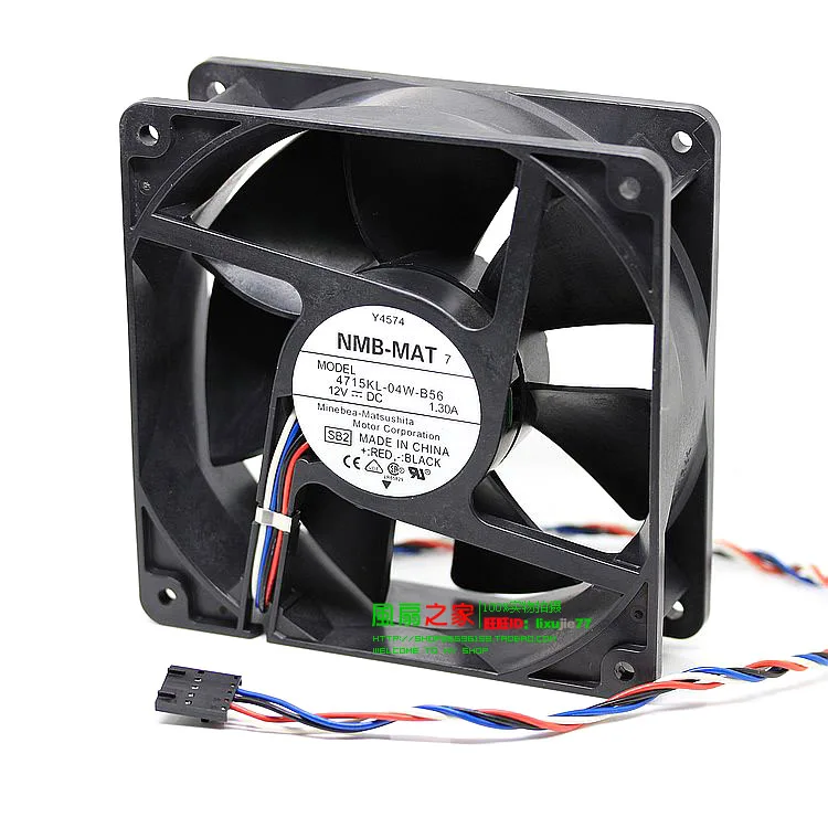 

NEW NMB-MAT Minebea 4715KL-04W-B56 12cm 12V 1.3A FOR DELL Y4574 cooling fan