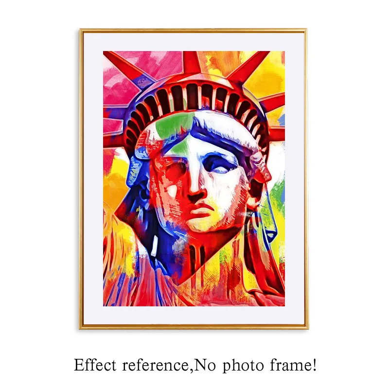 5D Diamond Painting American Statue of Liberty Watercolor Handmade DIY Diamond Painting Embroidery Mosaic Cross Embroidery Artis