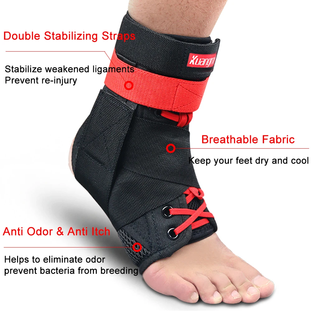 Kuangmi 1PC Ankle Support Dropshipping Sports Ankle Brace Sprained Guard Protector Foot Stabilizer Adjustable Bandage Basketball