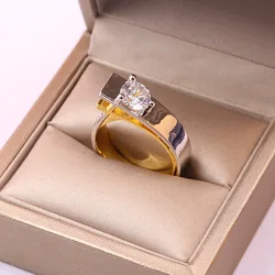 Luxury Small Zircon Ring Unique Style Crystal Gold Color Rose Flower Ring Promise Engagement Rings For Women