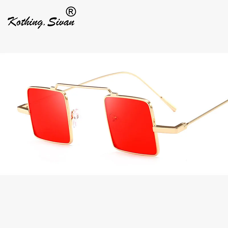 

Vintage Steampunk Sunglasses Women Men New Small Square Sun Glasses Ladies Clear Red Yellow Lense Mirror Goggle Punk Eyewear