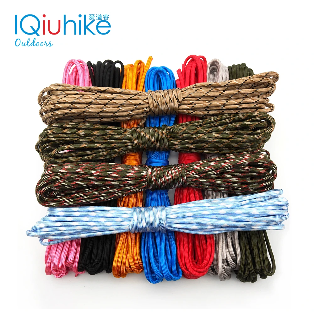 Cabo Parachute Multifuncional, Mil Spec Core, Camping Survival Tools, 550 Populares, Tipo III, 7 Strand Cord Lanyard