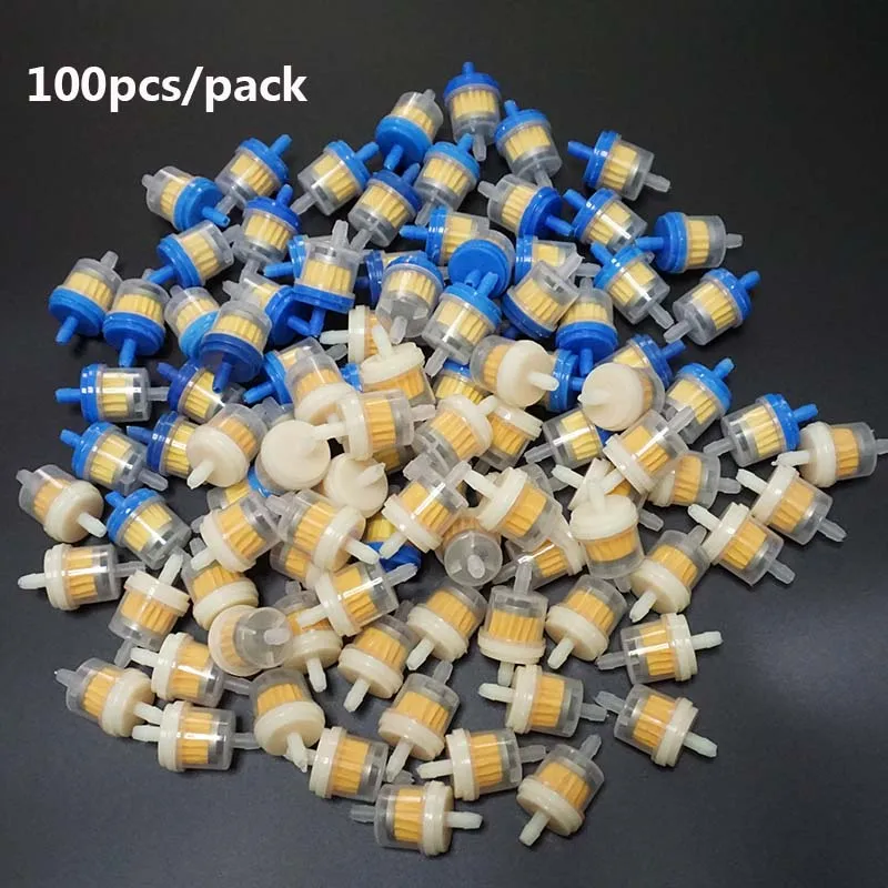 100 PCS Blue/Green/Red Fuel Filter Petrol Inline Gas Filter Magne For Chinese Motorcycle Pit Dirt Bike ATV Go Kart Motocross