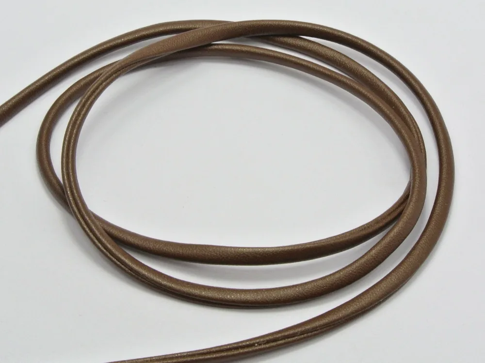 

32.8 Feet Brown Flat Soft Synthetic Leather Jewelry Cord 4X2mm