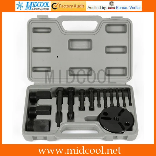 Auto A/C Air Conditioning Compressor Clutch Armature Plate Puller Remover Set Repair Tool Kits