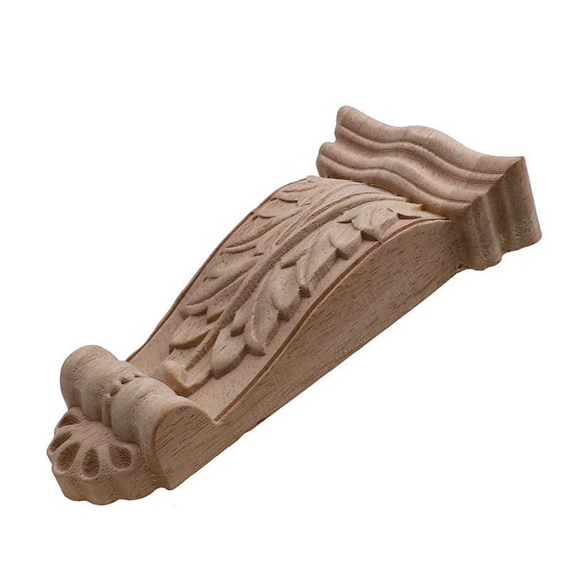 European-style Applique Stigma Flower-style Architectural Decoration Maison Solid Wood Carved Beam Support Vintage Home Decor