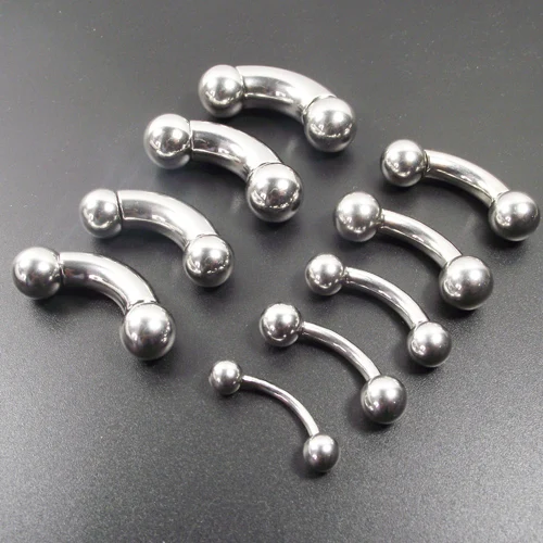 1 Piece Big Size Stainless Steel Captive Bead Hoop Ring Straight Barbell Rings PA Ring Nose Rings Body Piercing Jewelry