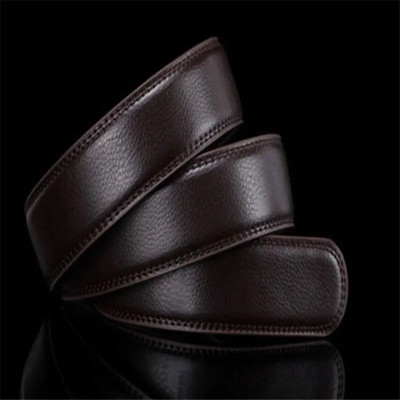 Men's no Buckle Belt Body Strap Without Buckle Belts Men Good Quality Male Belts Automatic pu Belt For Men 3.5cm