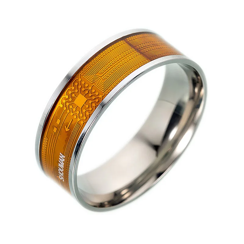 8 Sizes NFC Smart Chip Ring Unisex Full Transparent Titanium Steel Rings Digital Ring Smart Connection Android Phone Jewelry BH