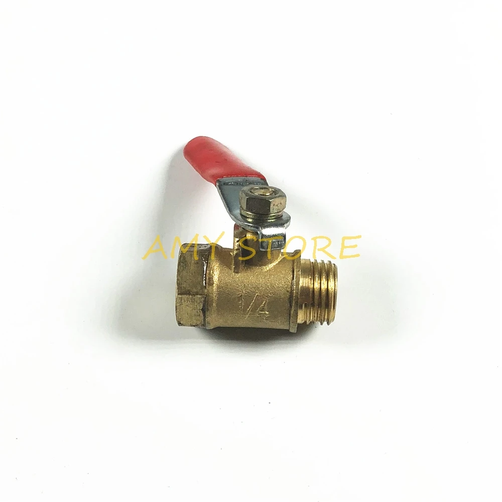 1/4 "BSPT หญิง X 1/4" BSPT ชายเกลียว 2 Way วาล์วบอลวาล์วทองเหลืองสำหรับน้ำมันน้ำ
