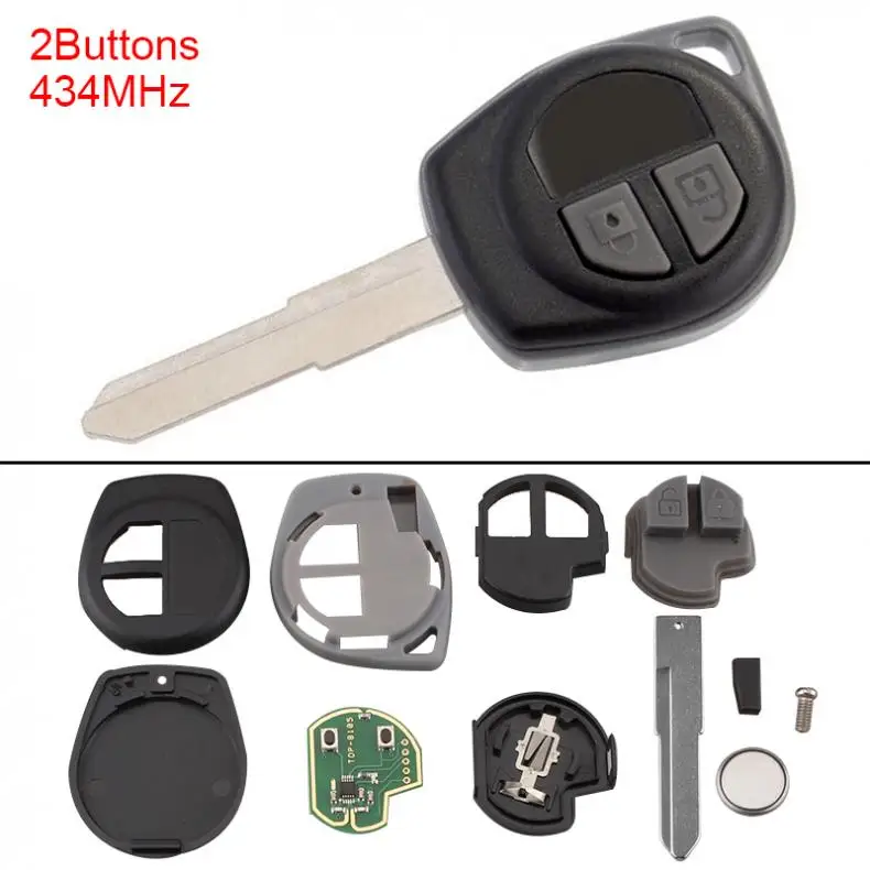 

433MHz 2 Buttons Keyless Uncut Flip Car Remote Key Fob with ID46 Chip for SUZUKI SWIFT SX4 alto JIMNY VITARA IGNIS Splash