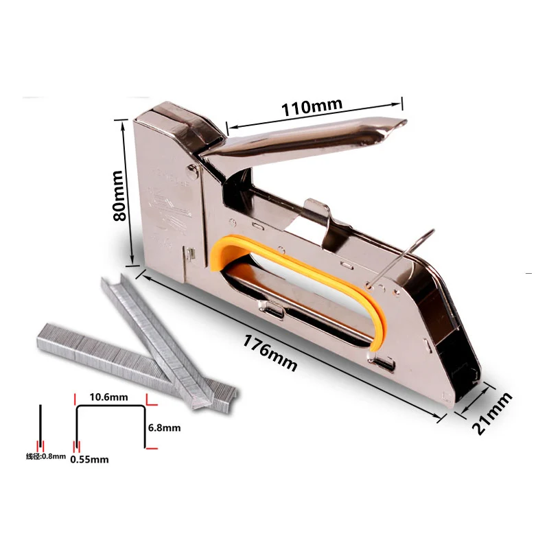 4/6/8MM Heavy Hand Nail Gun  painting Tools Furniture Stapler For Framing Paper Window with Woodworking Tacker