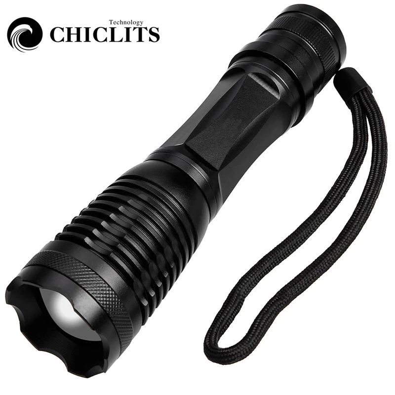 LED Flashlight Torch XML-T6 3800LM Portable Self Defense Tactical Rifle Flashlights Battery Prowered Camping Hiking Torch Lamp