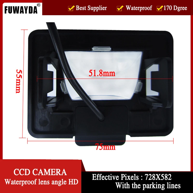 FUWAYDA Car Rear View Reverse backup Camera auto DVD GPS camera in car camera for  for Mazda 5,4.3 Inch Rear view Mirror Monitor