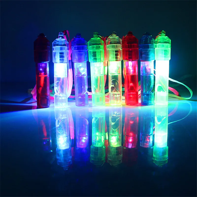 

1200pcs Colorful child toy flash luminous LED Glow whistle ktv whistle party bar activity supplies noise maker Birthday Gift