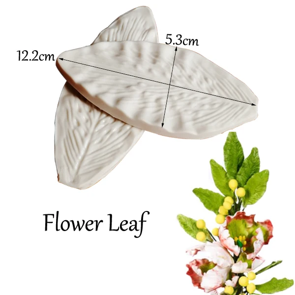 Peony Rose Leaf Fondant Cake Decorating Tools Flower Making GumPaste Peony Rose Floral Petal Leaf Veiner Silicone Mold M2124