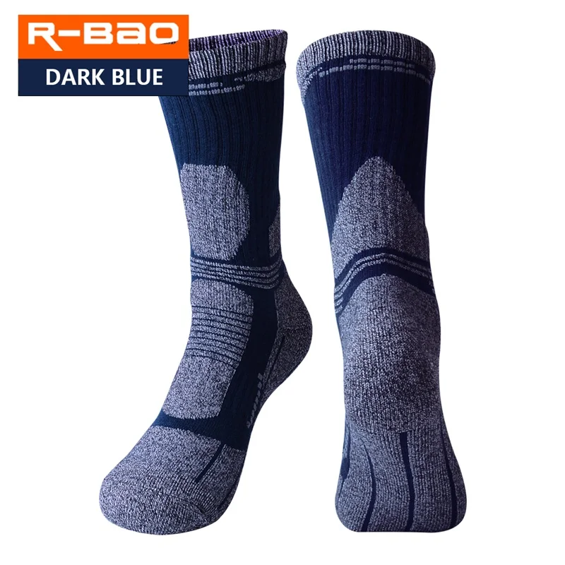 RB3322 R-BAO Outdoor Hiking Socks Terry Thicken Sports Socks for Running Climbing Spring Autumn Winter