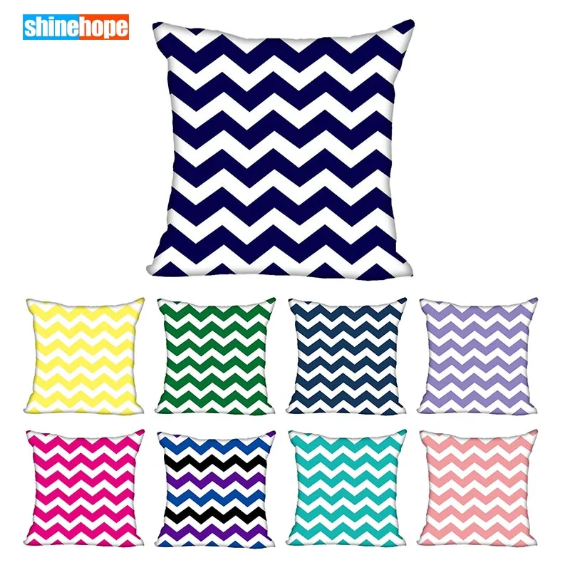 Custom Colored Ripple Square Pillowcase Custom Zippered Pillow Cover Case 40x40,45x45cm(One Side)