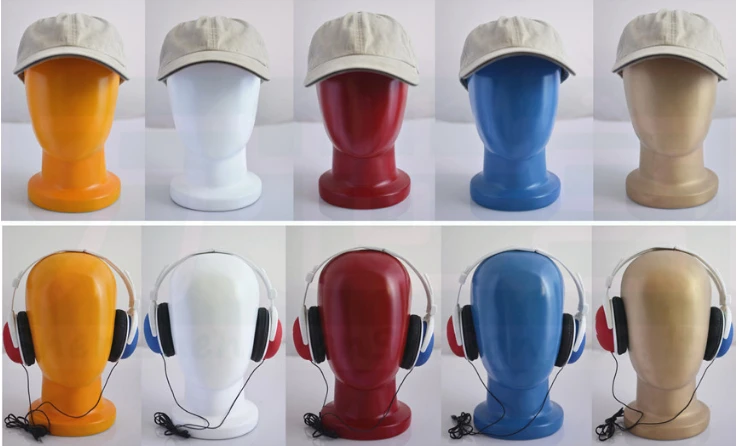 

Five colors mannequin head for wig/hat/necklace/neckerchief display model head GRP BLACK/white/red/blue/ligh golden color