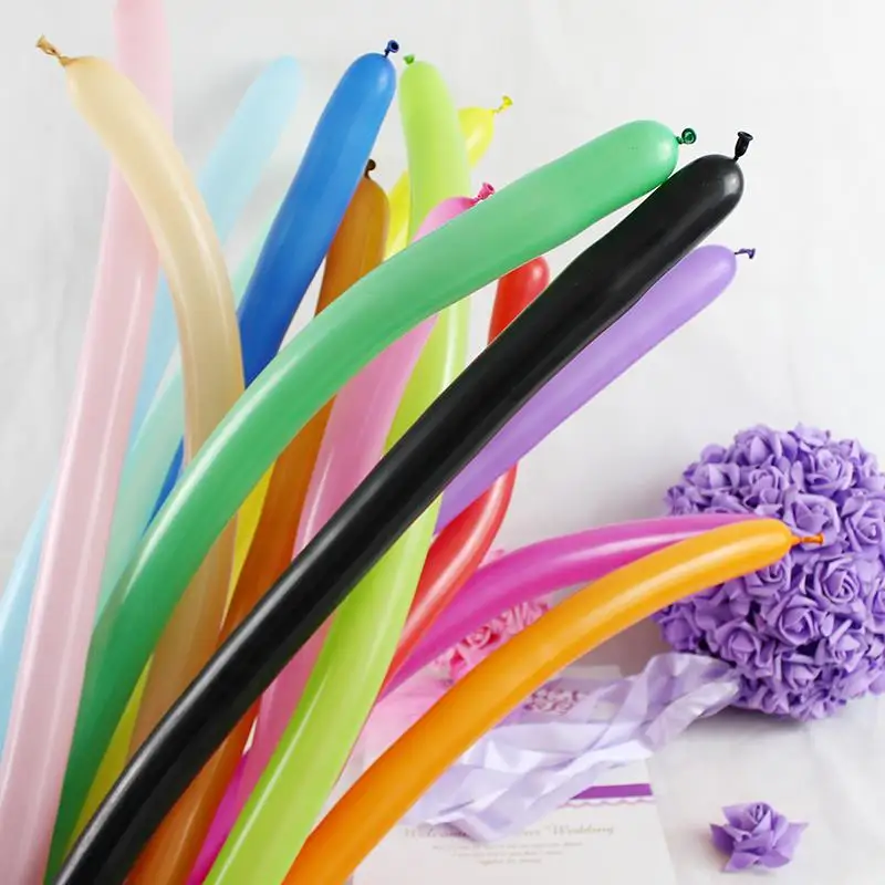 10pcs/ lot Mixed Color Magic Balloon Wedding Birthday Party Decoration Assorted Latex Long Balloon Animal Tying Making Balloons