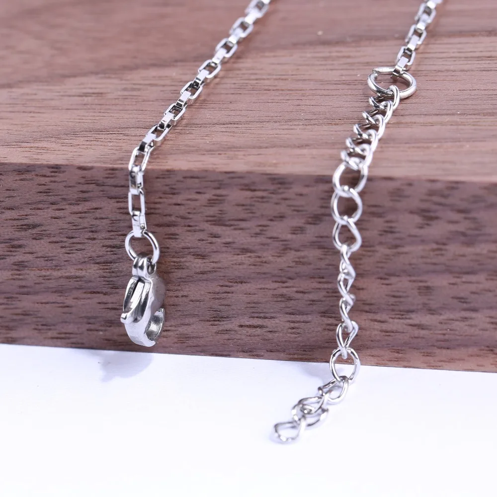 onwear 5pcs 50cm 55cm 60cm long 1.8mm wide stainless steel necklace chain lot for jewelry making diy findings