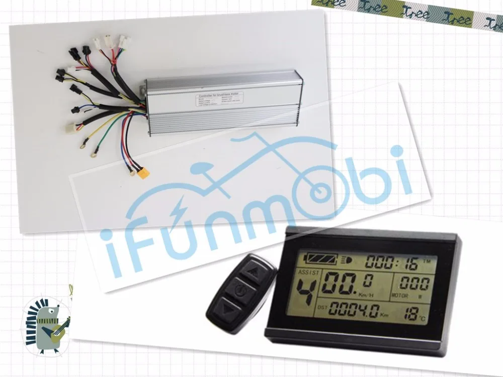 

Ebike 36V 48V LCD3 Panel+Fat Wheel 1500W Controller 18MOSFET 45A bicicleta escobillas DC Sine Wave for electric bicycle bike