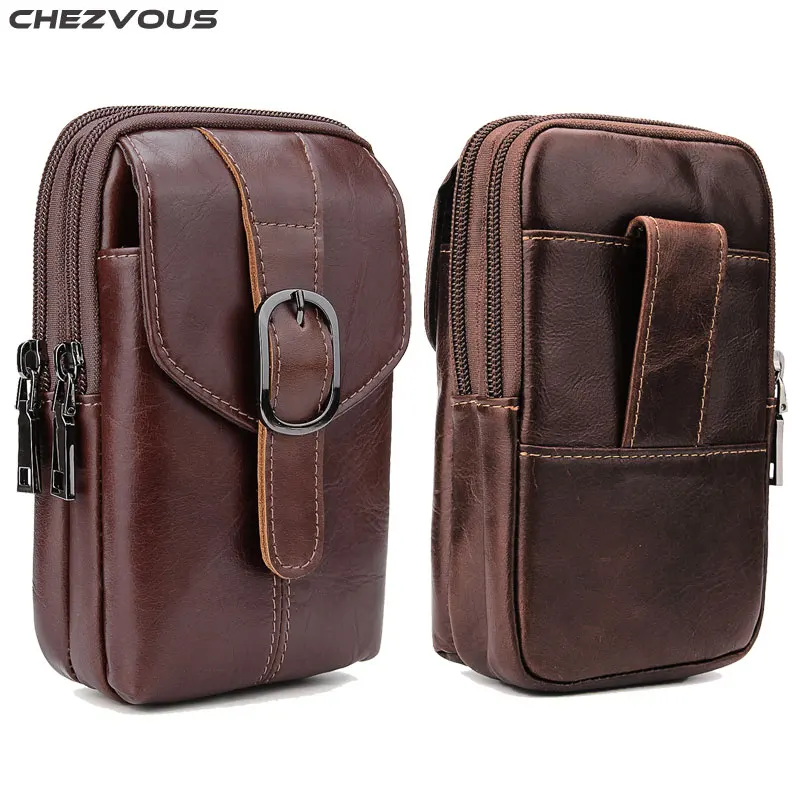 

CHEZVOUS Leather Belt Clip Pouch Holster Phone Holder for Huawei p20 lite p20 pro case Mobile Phone Bag Belt Bag 6.3 inch Pouch