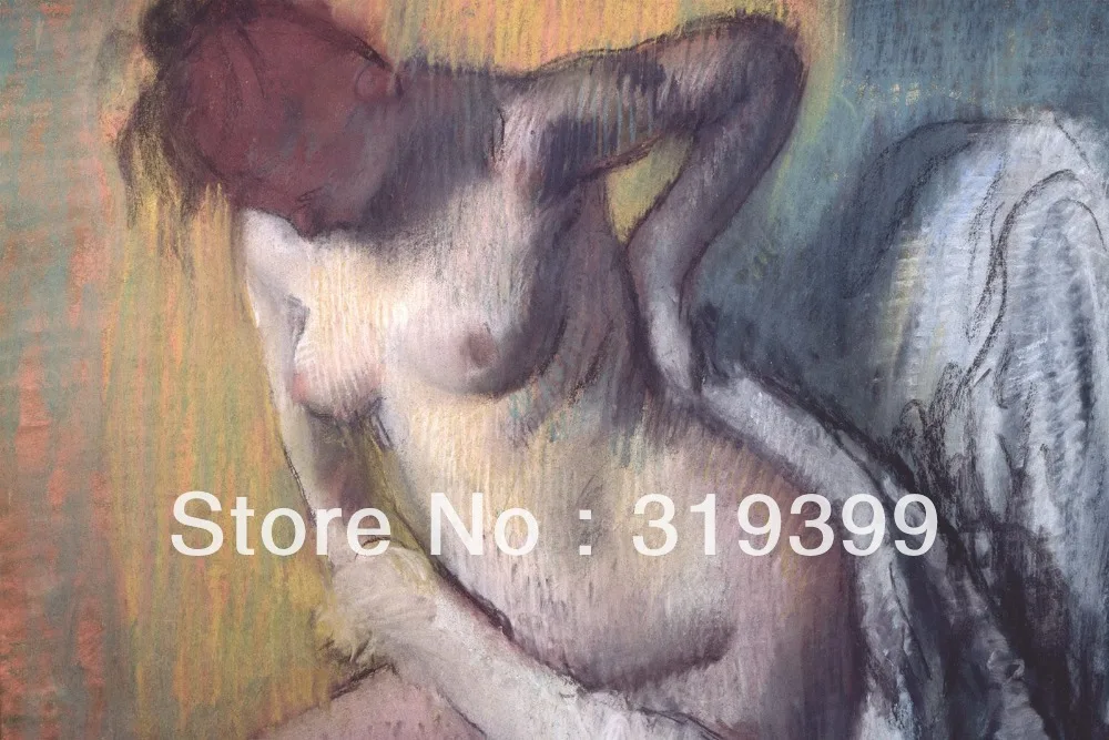 

100% handmade Oil Painting Reproduction on Linen Canvas,Woman Drying Herself by edgar degas,Free Shipping,oil paintings