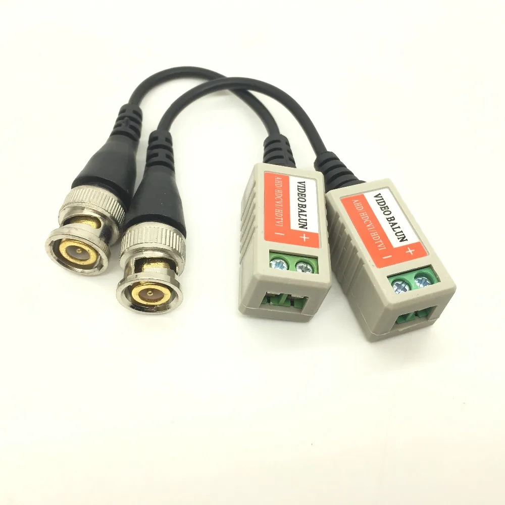 10pair ABS Plastic CCTV Video Balun CCTV Accessories Passive Transceivers Distance UTP Balun BNC Cable CAT5 Cable