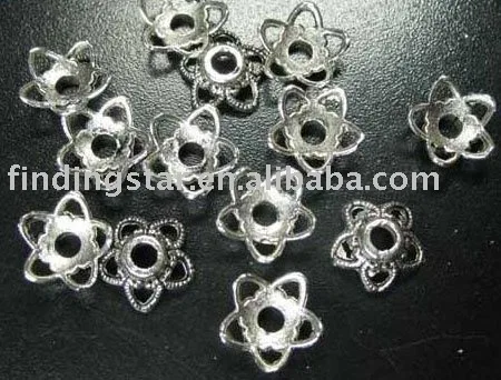 

FREE SHIPPING 450Pcs Tibetan silver open star bead caps A1167