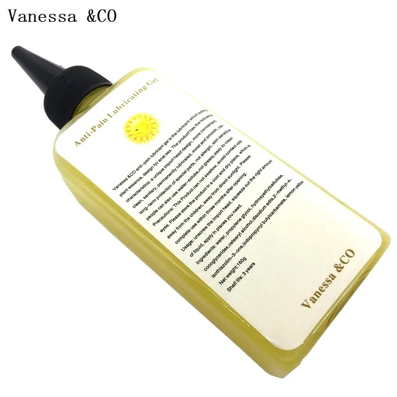 Japan Professional Anal Sex Lubricant Anesthesia Anti-Pain Water Base Lubrication Yellow Oil Sex Products  160g