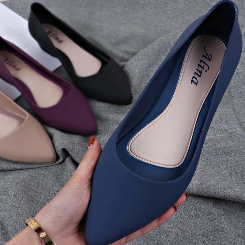 Pointed Shallow Wedges pumps women shoes 2019 spring autumn shoes women Elegant Casual Work Low heel Slip Casual ladies shoes