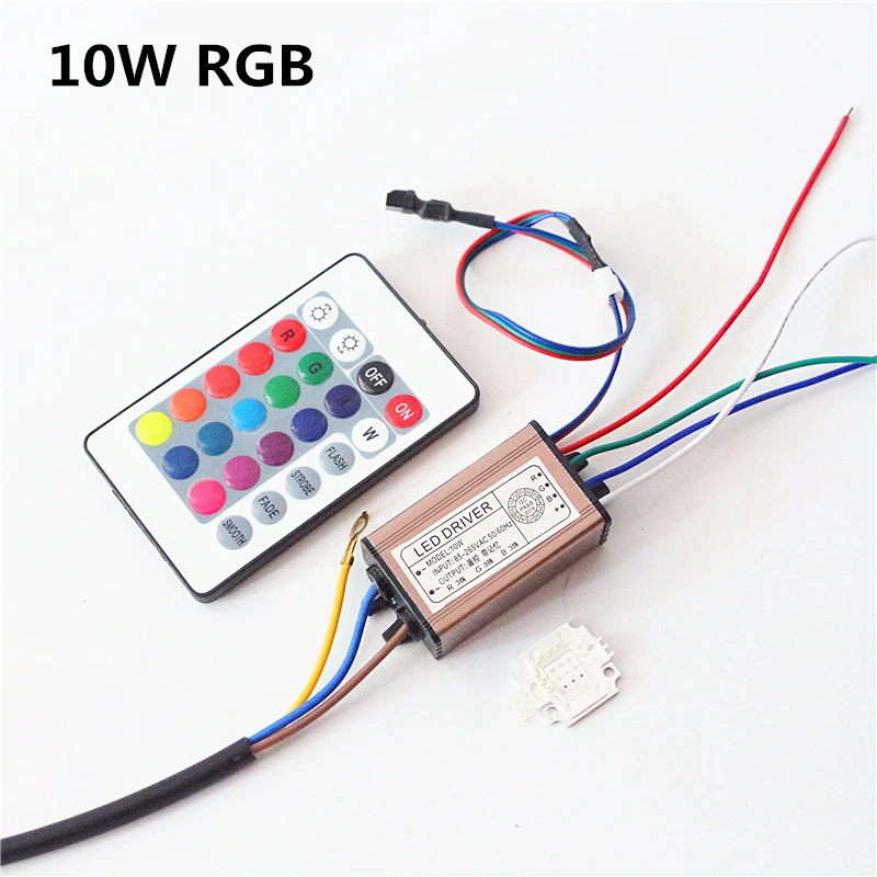 10W 20W 30W 50W 100W RGB Chip Light And Waterproof IP66 LED Driver Power Supply Adapter Transformer Remote Control AC85-265V