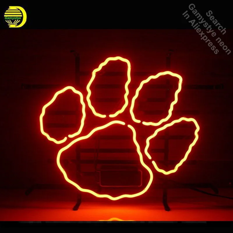 

Neon Sign for Paw Neon Bulbs sign Lamps handcraft Glass tube Decorate hotel Beer Sport Wall Room signs made to order Trade mark