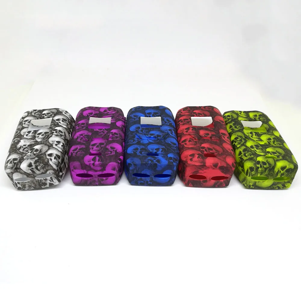 5 pcs different colors Design Skull Head Protective silicone case cover sleeve For Vaporesso Revenger 220 Kit Protective Case